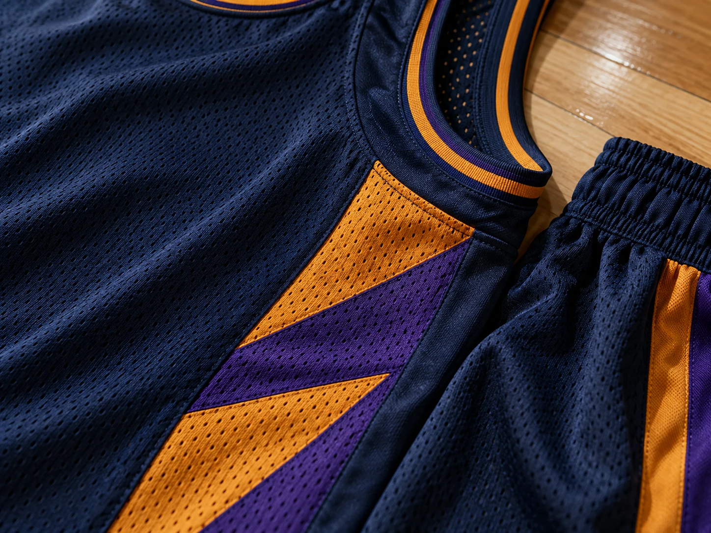 colour & panels basketball garment detail