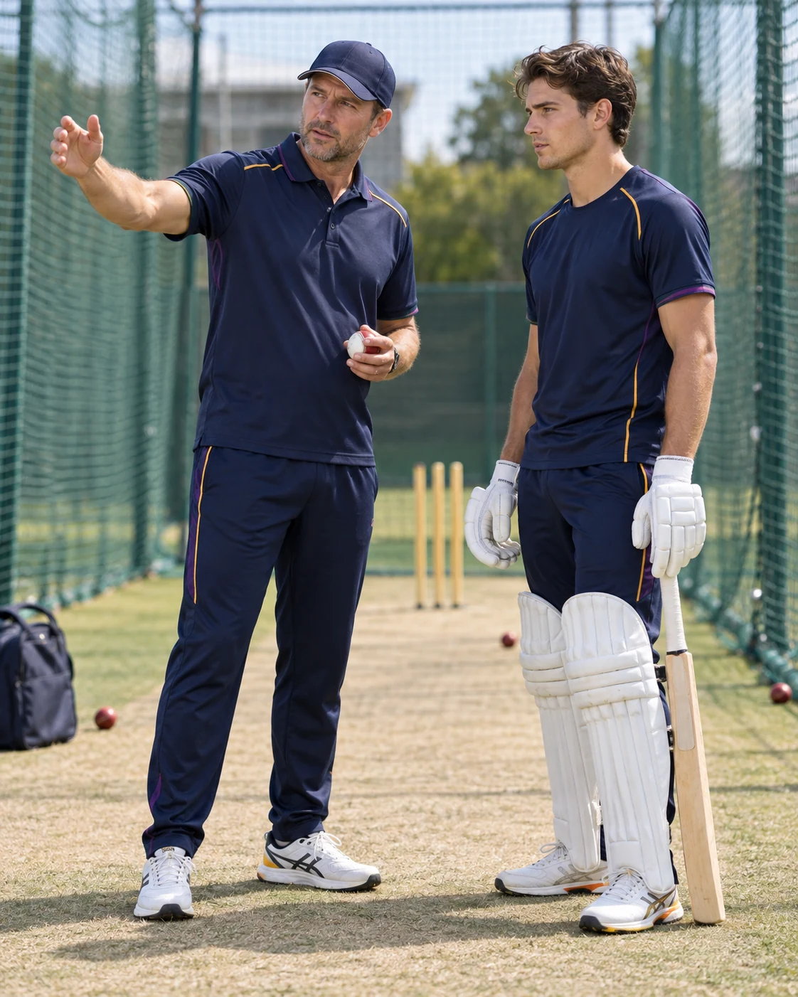 coaches & academy editorial cricket teamwear on an athlete