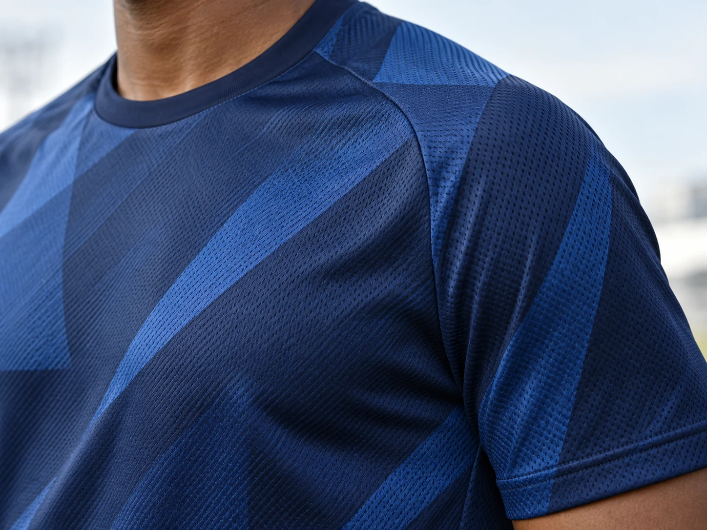 all-over colour soccer garment detail