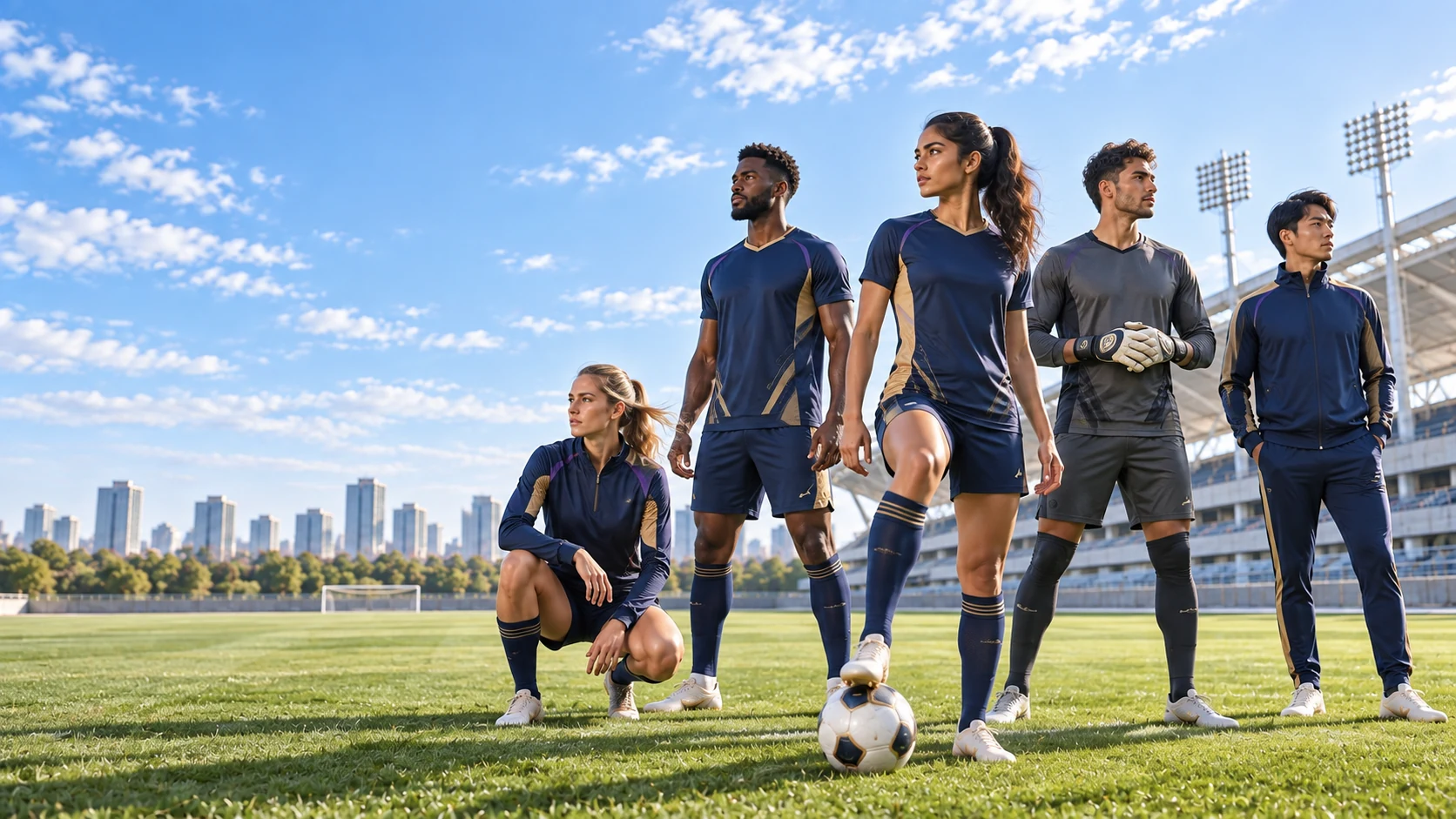Soccer teamwear editorial concept