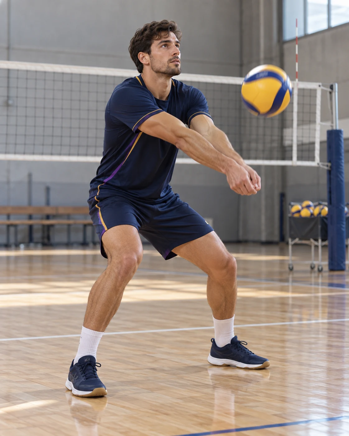 training tees editorial volleyball teamwear on an athlete